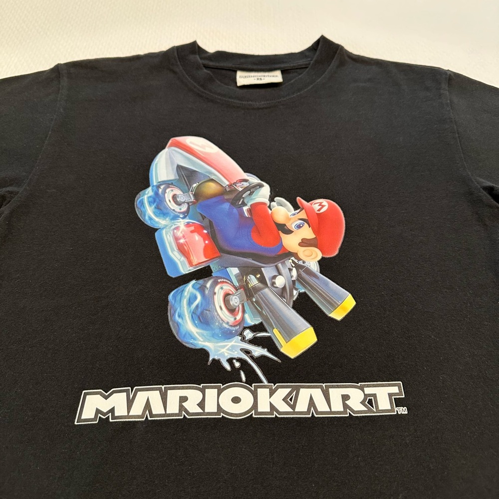 MARIO KART Black Crew Neck T-Shirt